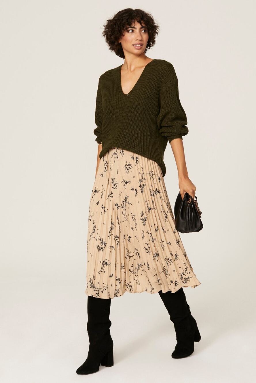 Thakoon Olive Green Knit Slouchy V-Neck Pullover Sweater Size Small